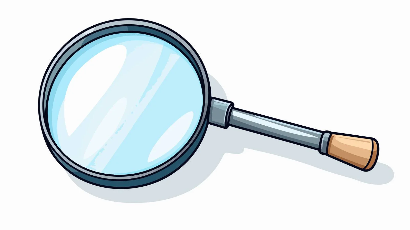 Magnifying Glass Line Drawing Illustration — free download from Dotvec