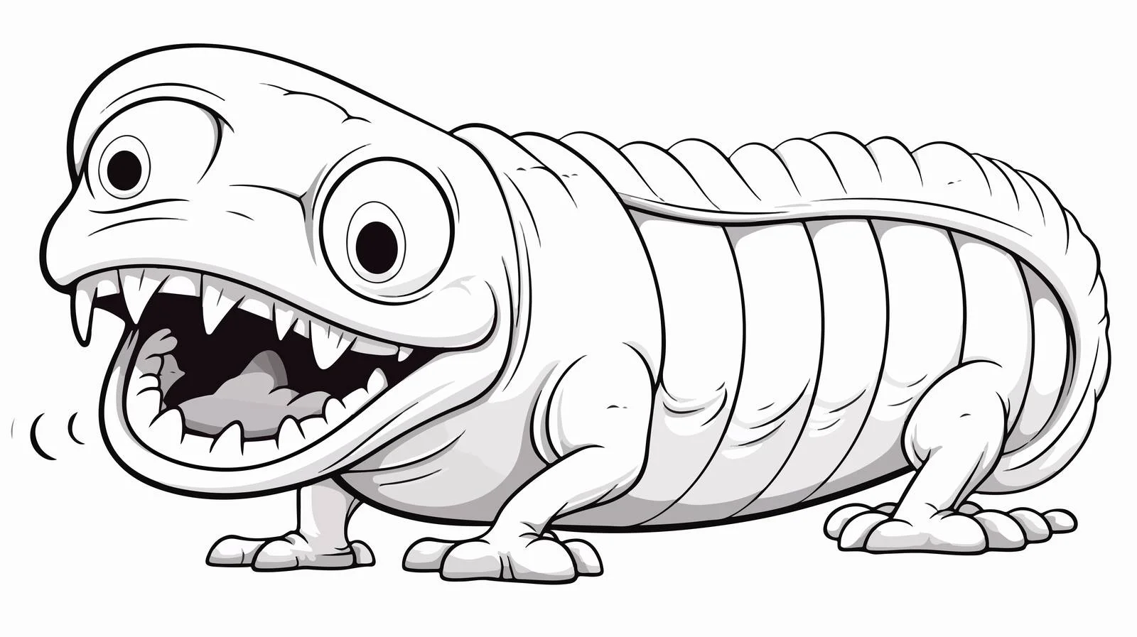 Cartoon Monster Leech Vector Illustration — free download from Dotvec