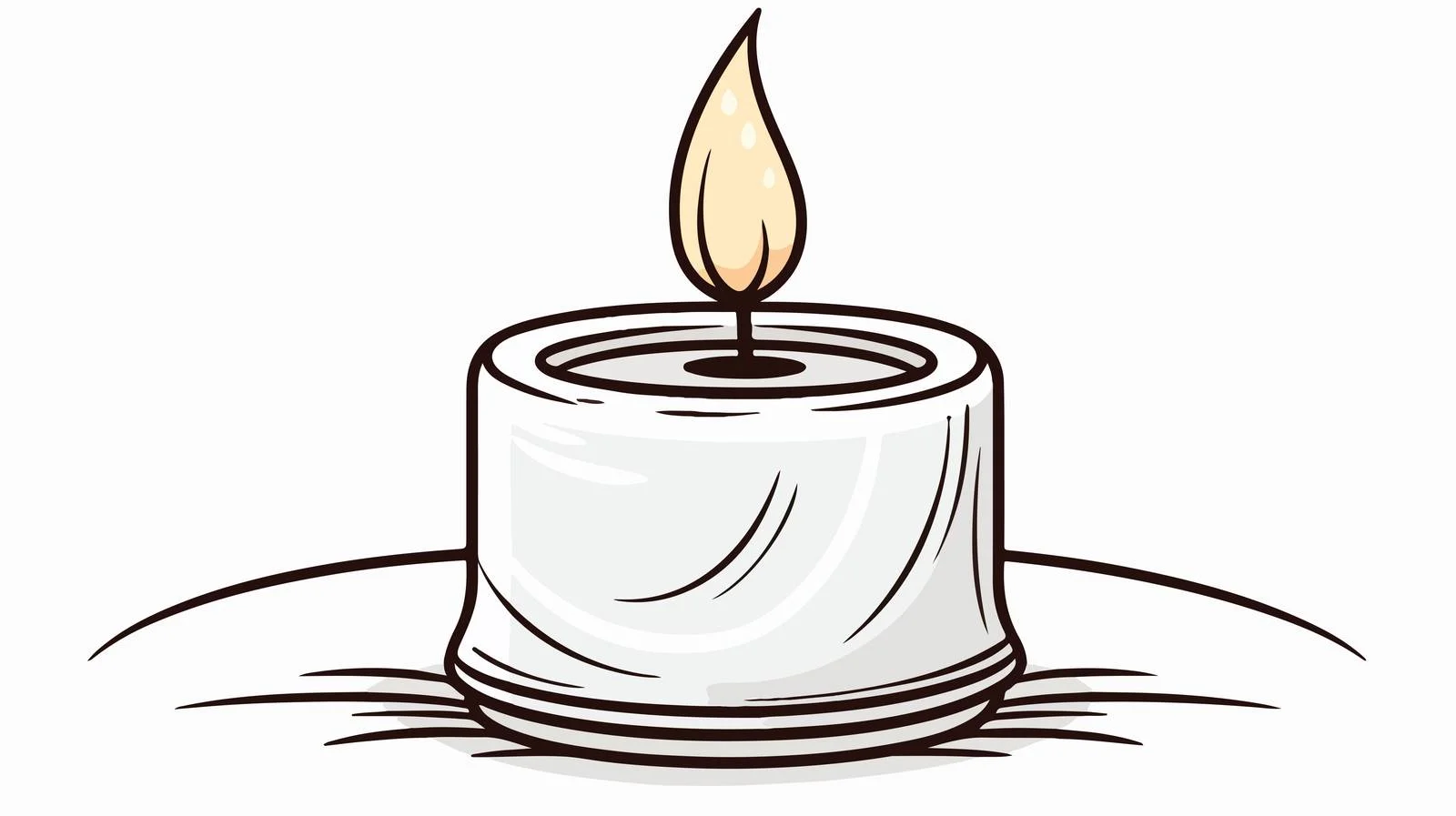 Lit Candle Cartoon Vector Illustration — free download from Dotvec
