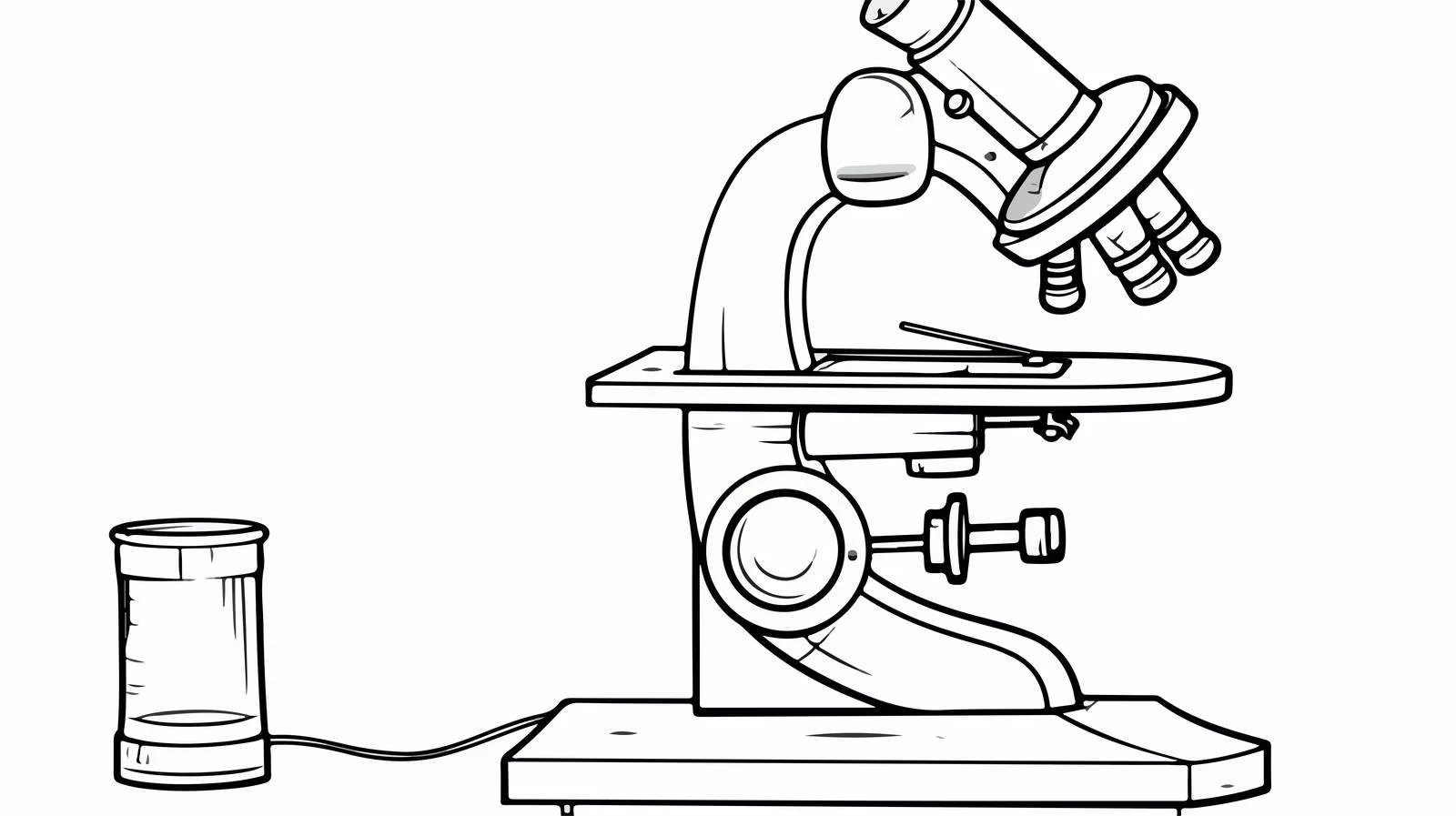 Microscope Cartoon Vector Illustration — free download from Dotvec