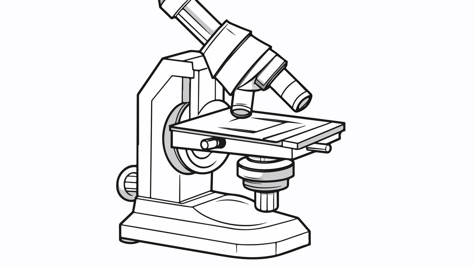 Microscope Line Drawing Cartoon Vector Illustration — free download from Dotvec