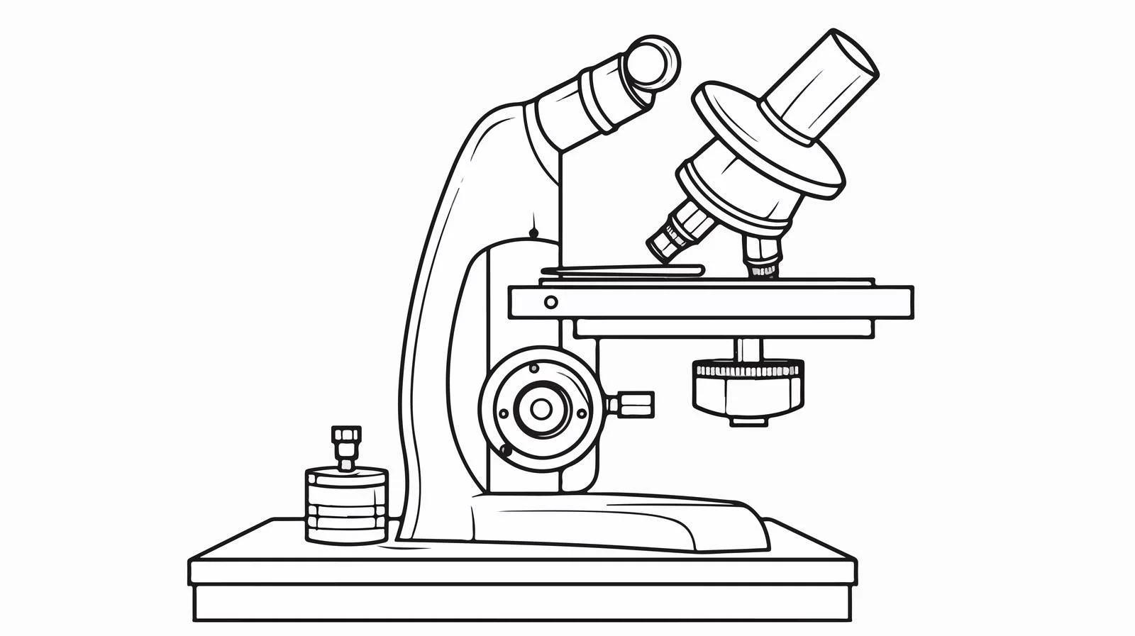 Microscope Line Drawing Vector Illustration — free download from Dotvec