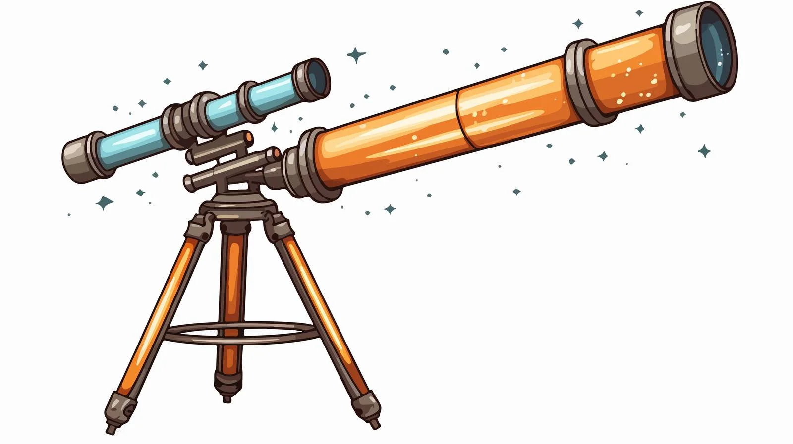Telescope Cartoon Illustration — free download from Dotvec