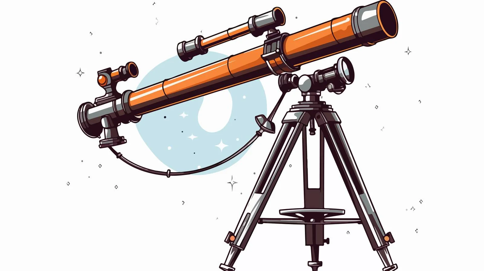 Telescope Cartoon Drawing Illustration — free download from Dotvec