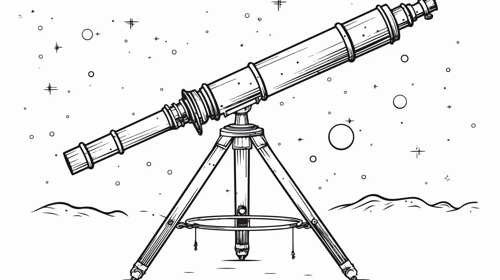 Telescope Cartoon Stock Illustration — free download from Dotvec