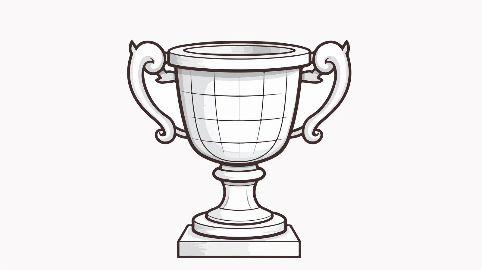 Trophy Cartoon Line Drawing Illustration — free download from Dotvec