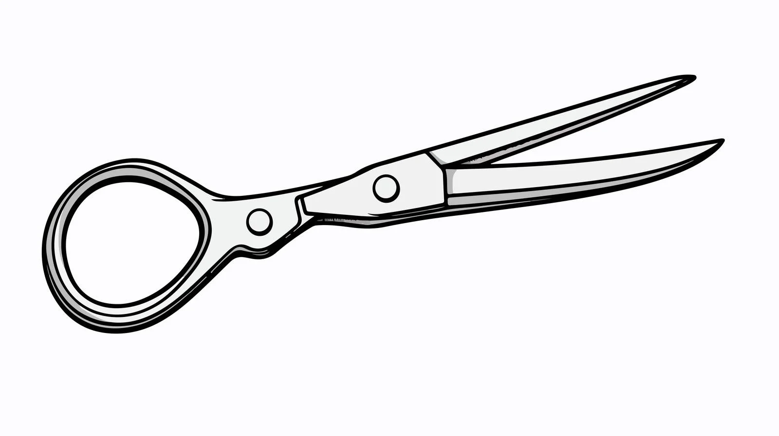 Cartoon Open Scissors Illustration — free download from Dotvec