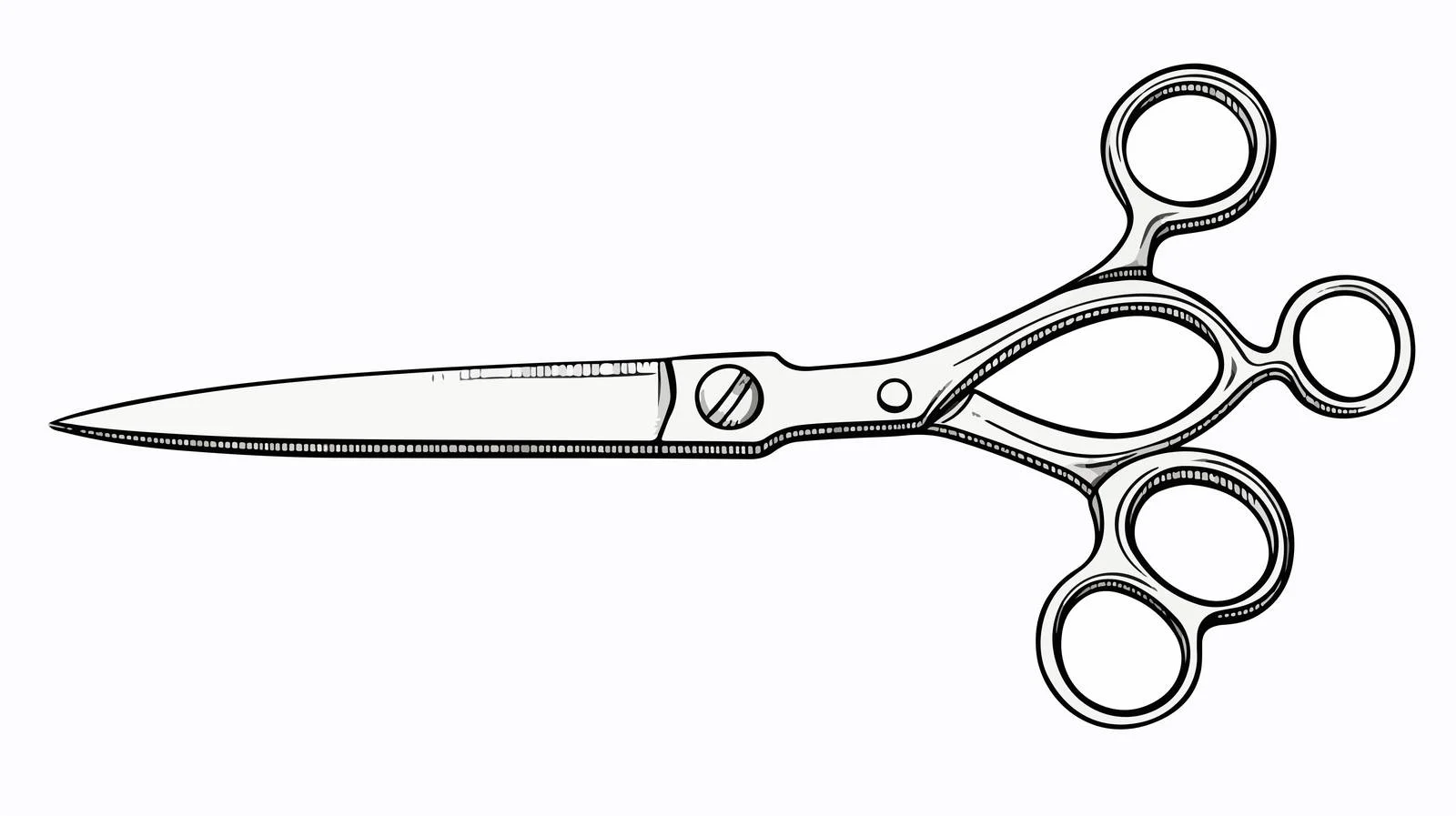 Cartoon Open Scissors Illustration — free download from Dotvec
