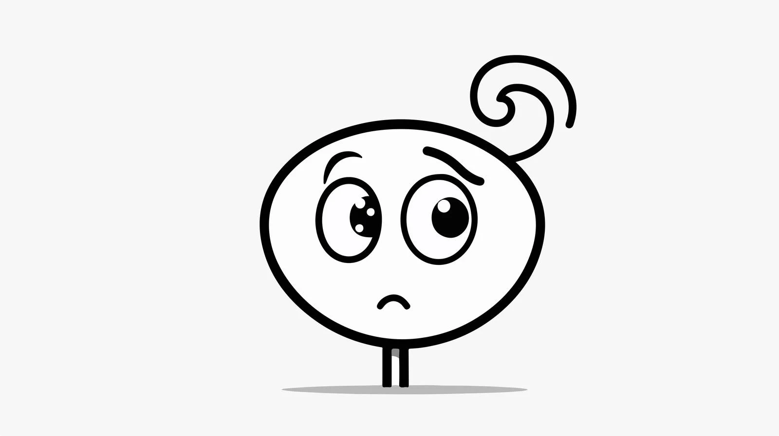 Cartoon Question Mark Line Drawing — free download from Dotvec