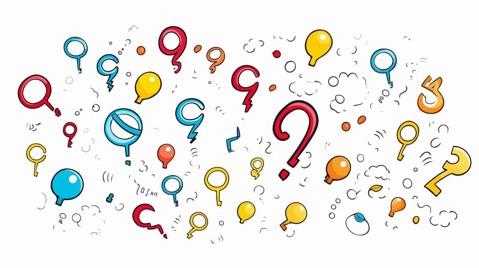 Cartoon Question Mark Vector Illustration — free download from Dotvec
