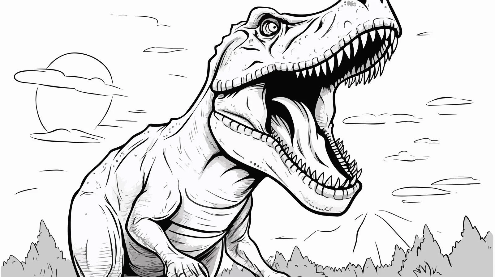 Roaring T-Rex Cartoon Vector Illustration — free download from Dotvec