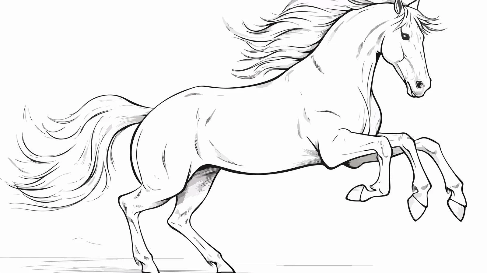 Cartoon Running Horse Vector Illustration — free download from Dotvec