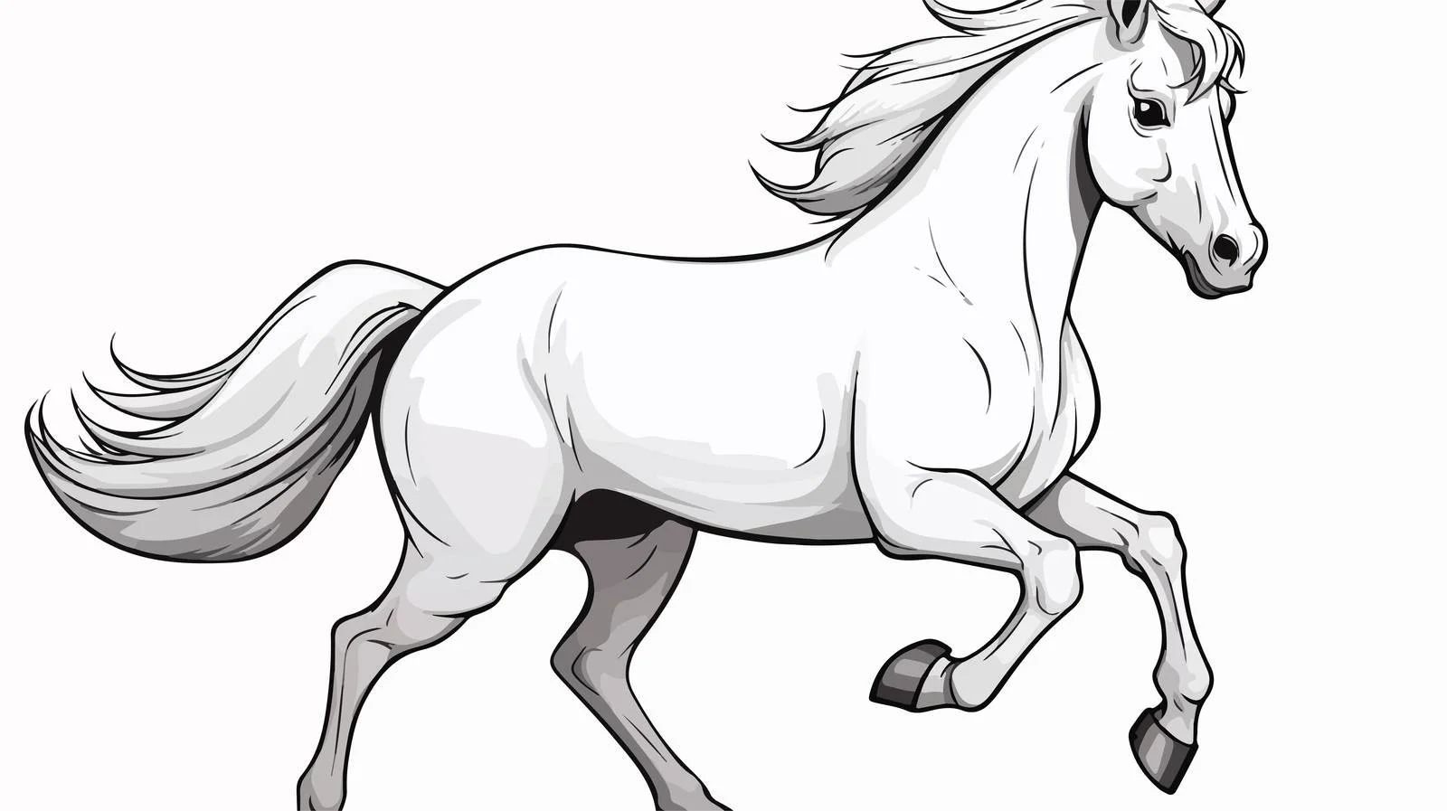 Cartoon Running Horse Vector Illustration — free download from Dotvec