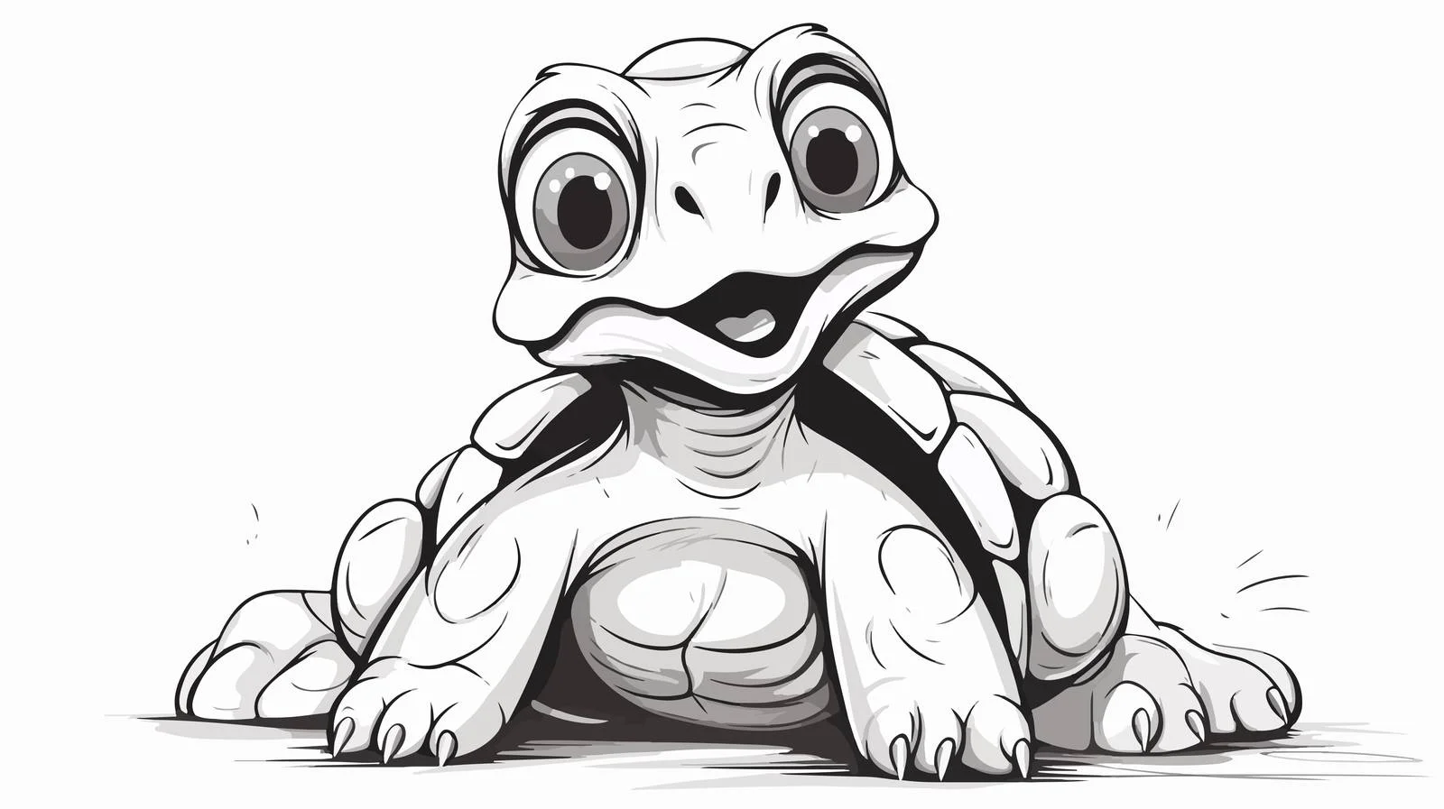 Shocked Turtle Cartoon Vector Illustration — free download from Dotvec
