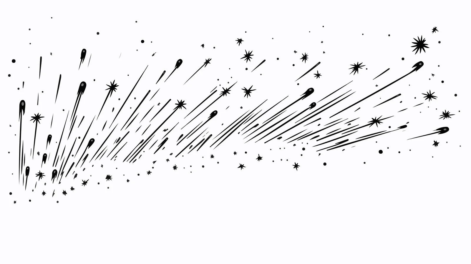 Cartoon Shooting Stars Vector Illustration — free download from Dotvec