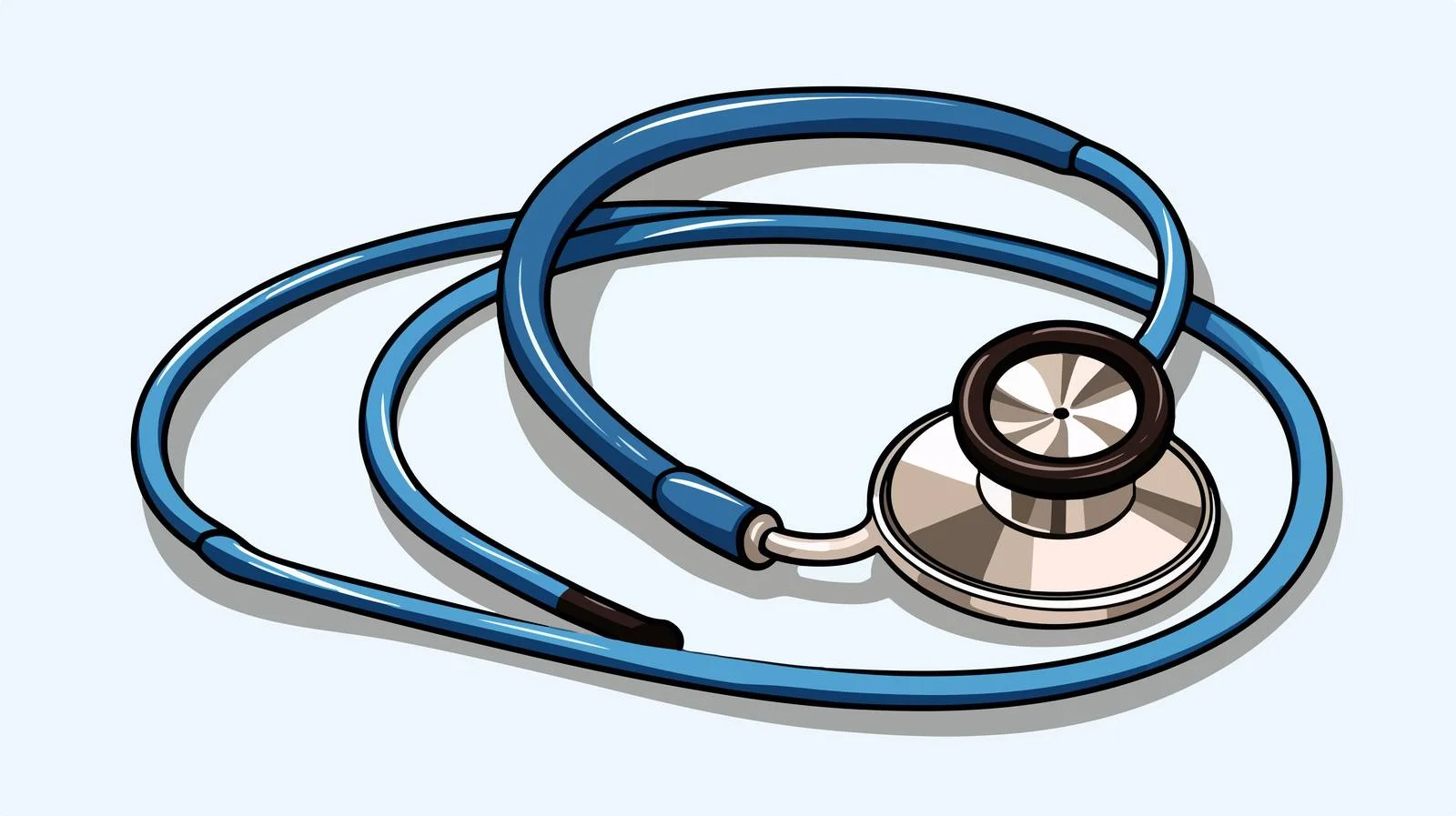 Cartoon Stethoscope Line Drawing Vector Illustration — free download from Dotvec