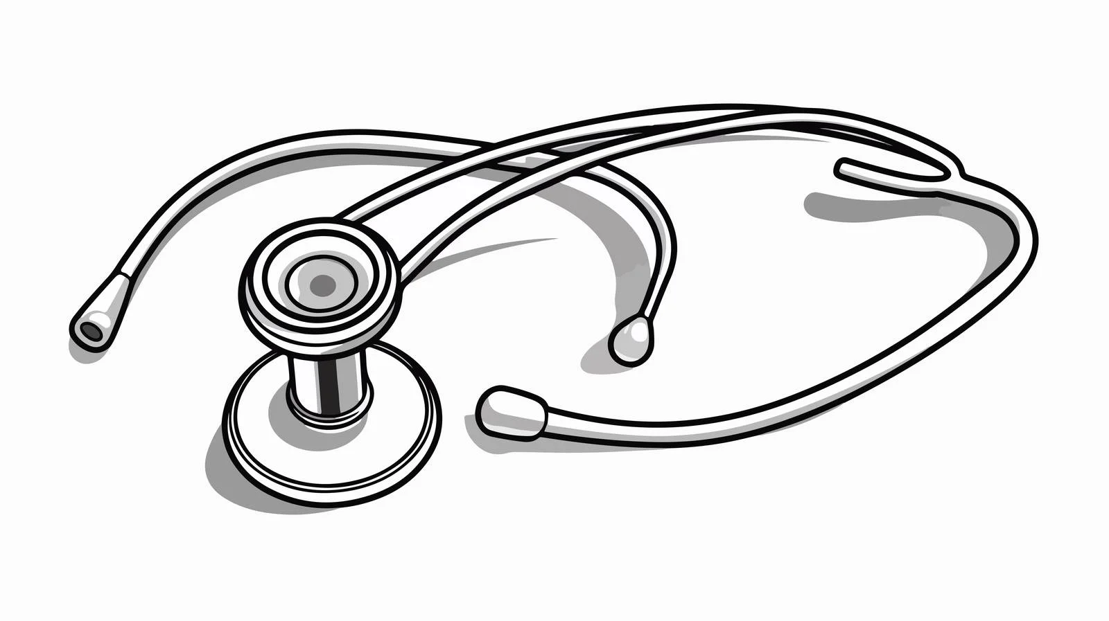 Medical Stethoscope Line Drawing Vector Illustration — free download from Dotvec