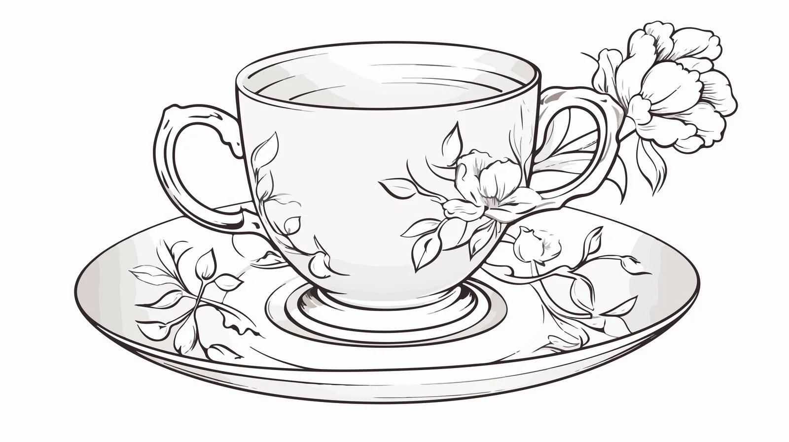 Cartoon Tea Cup Illustration — free download from Dotvec