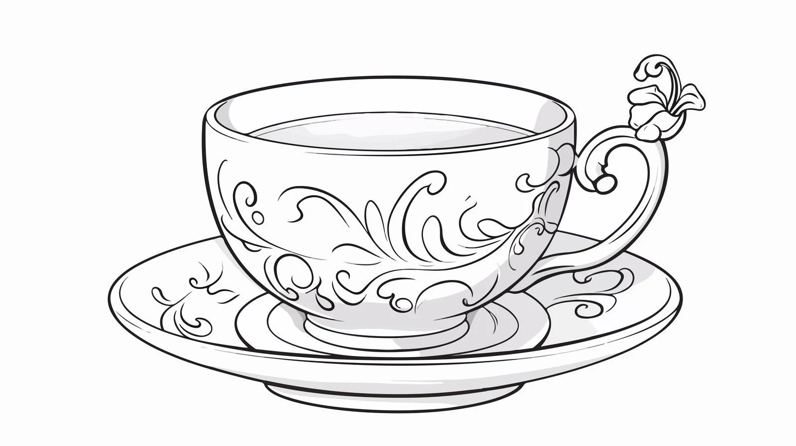Cartoon Tea Cup Illustration — free download from Dotvec