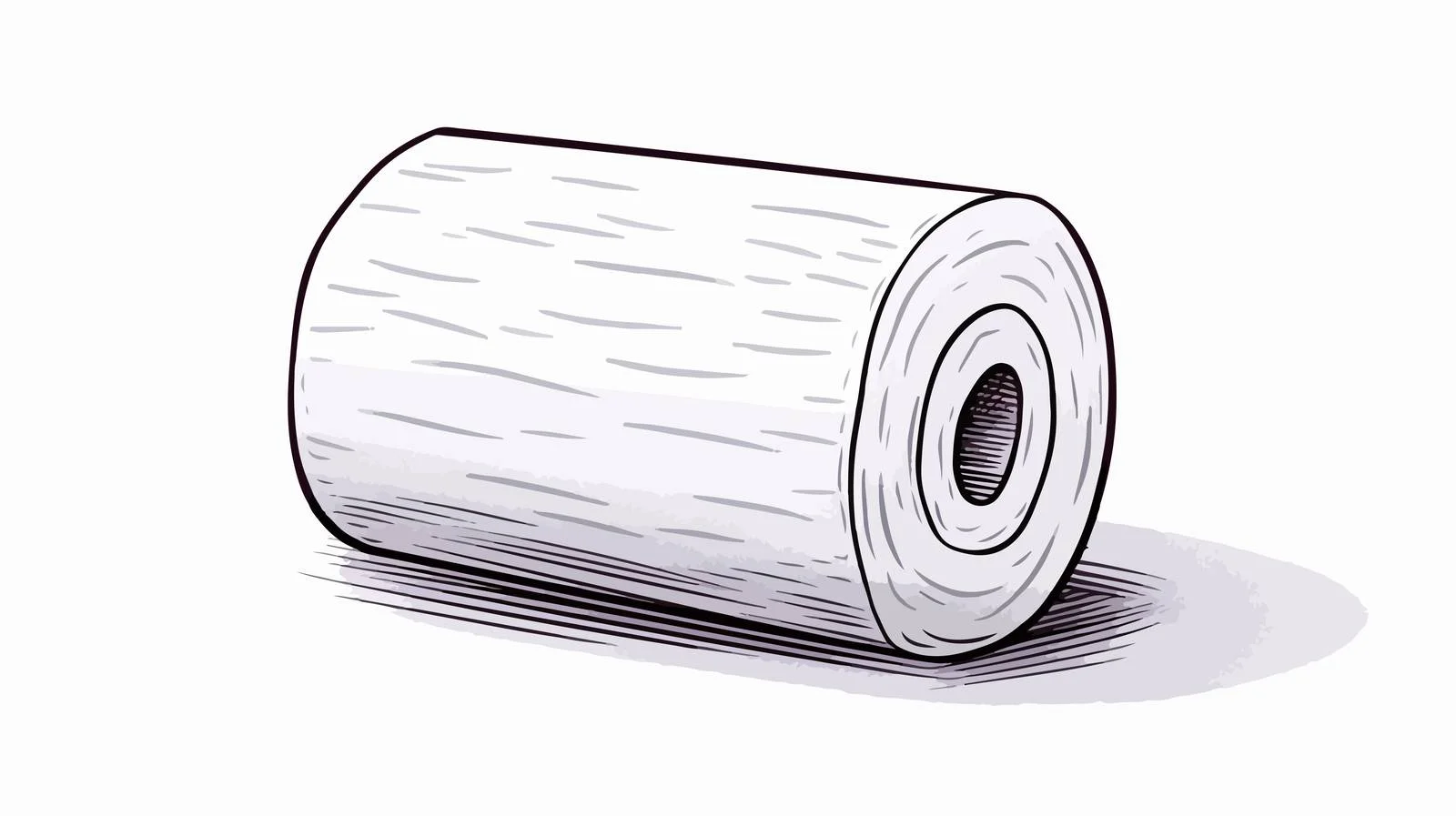 Cartoon Toilet Roll Line Drawing Vector — free download from Dotvec