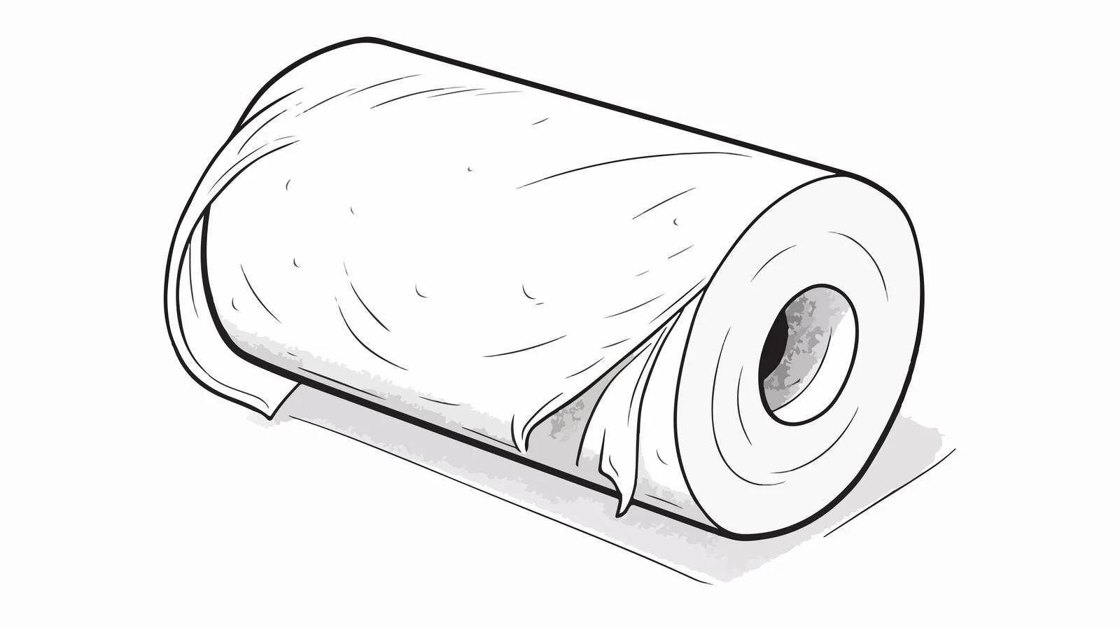 Cartoon Toilet Roll Line Drawing Vector — free download from Dotvec
