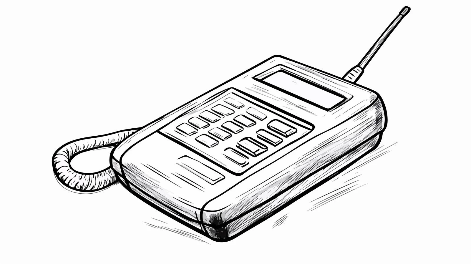 Walkie Talkie Line Drawing Illustration — free download from Dotvec