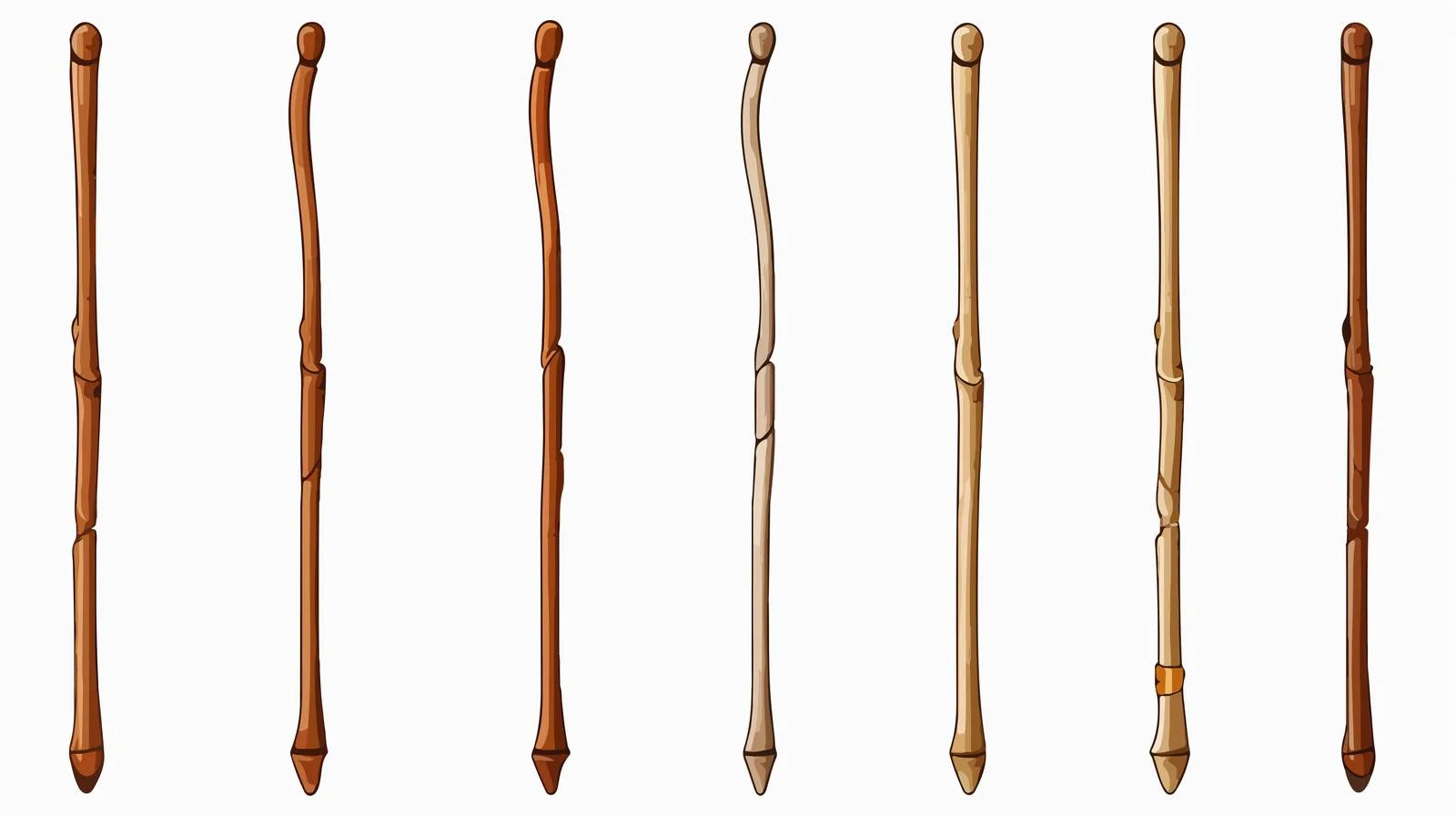 Walking Stick Cartoon Line Drawing Vector — free download from Dotvec