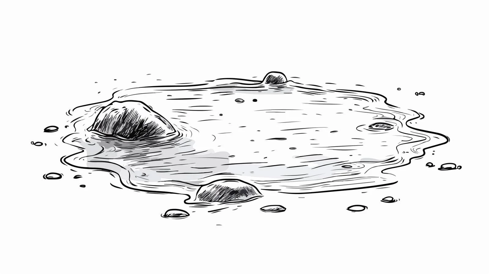 Cartoon Wet Puddle Vector Illustration — free download from Dotvec