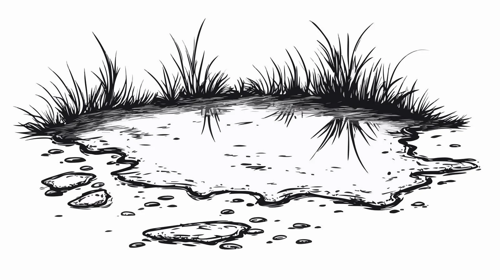 Cartoon Wet Puddle Vector Illustration — free download from Dotvec