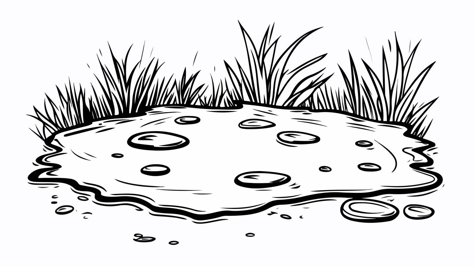 Cartoon Wet Puddle Vector Illustration — free download from Dotvec