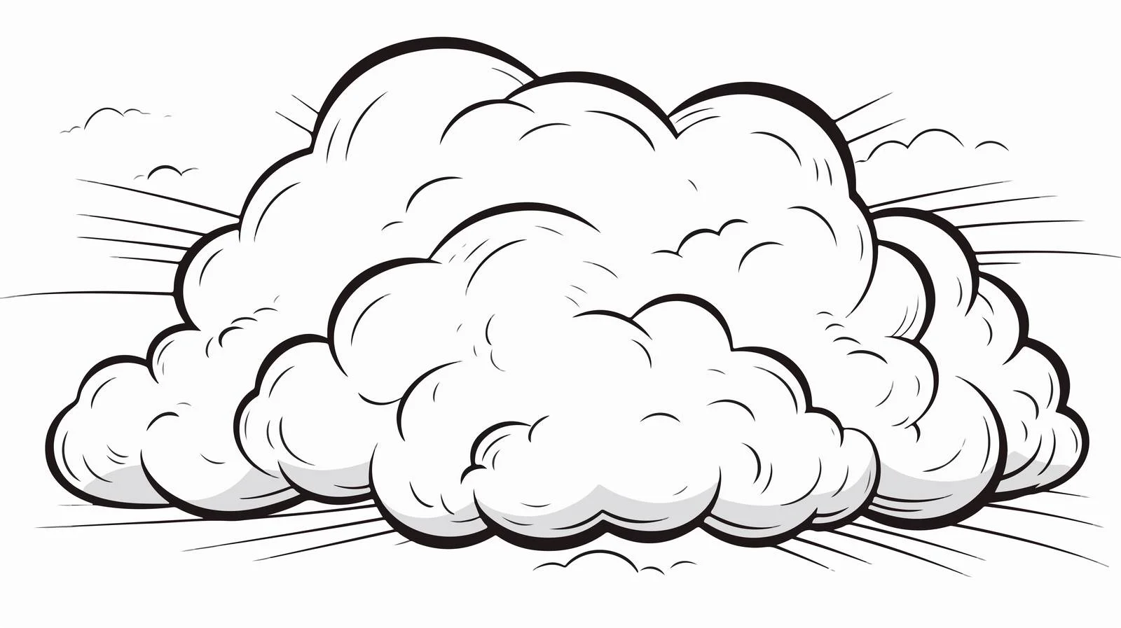 Cartoon Cloud Whooshing Line Drawing Vector — free download from Dotvec