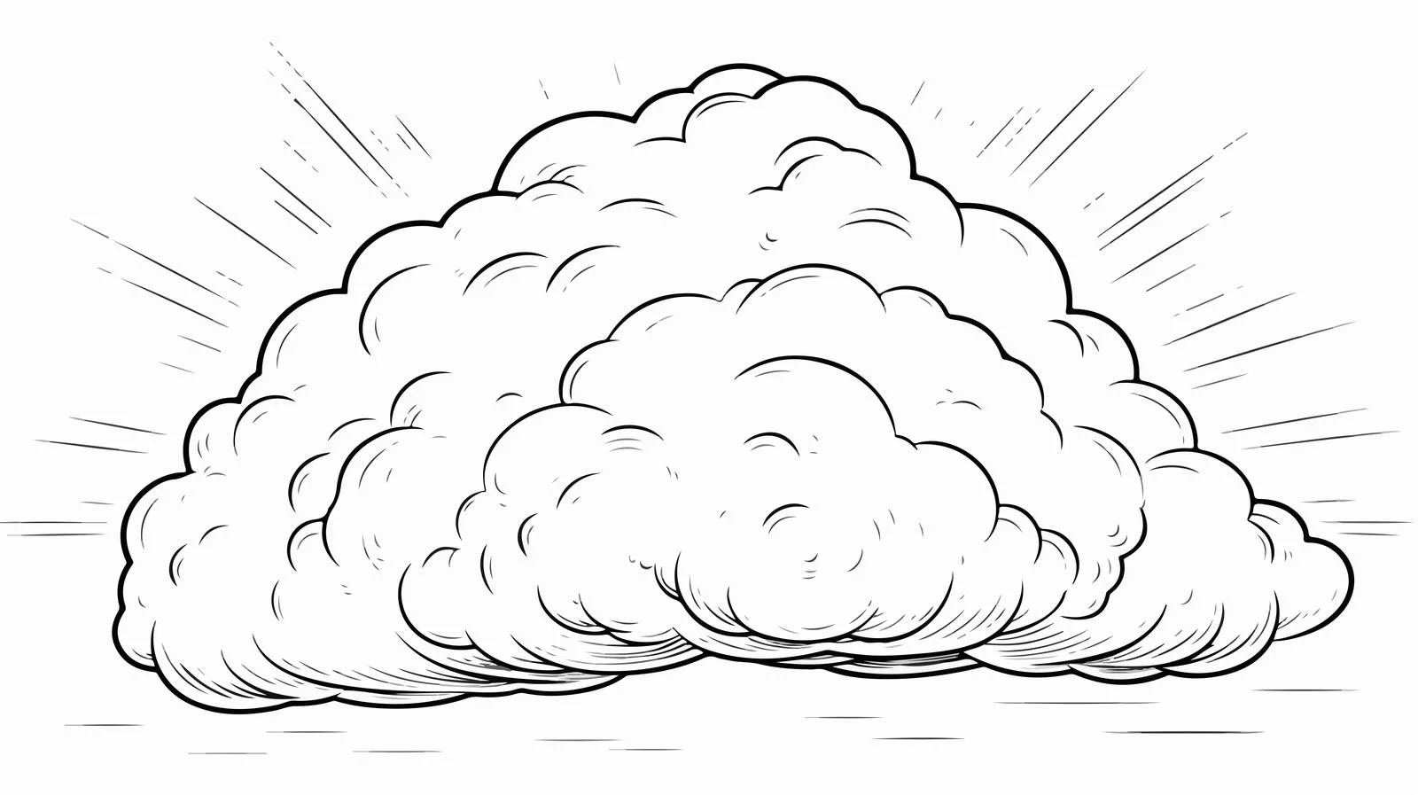Whimsical Cartoon Whooshing Cloud Illustration — free download from Dotvec