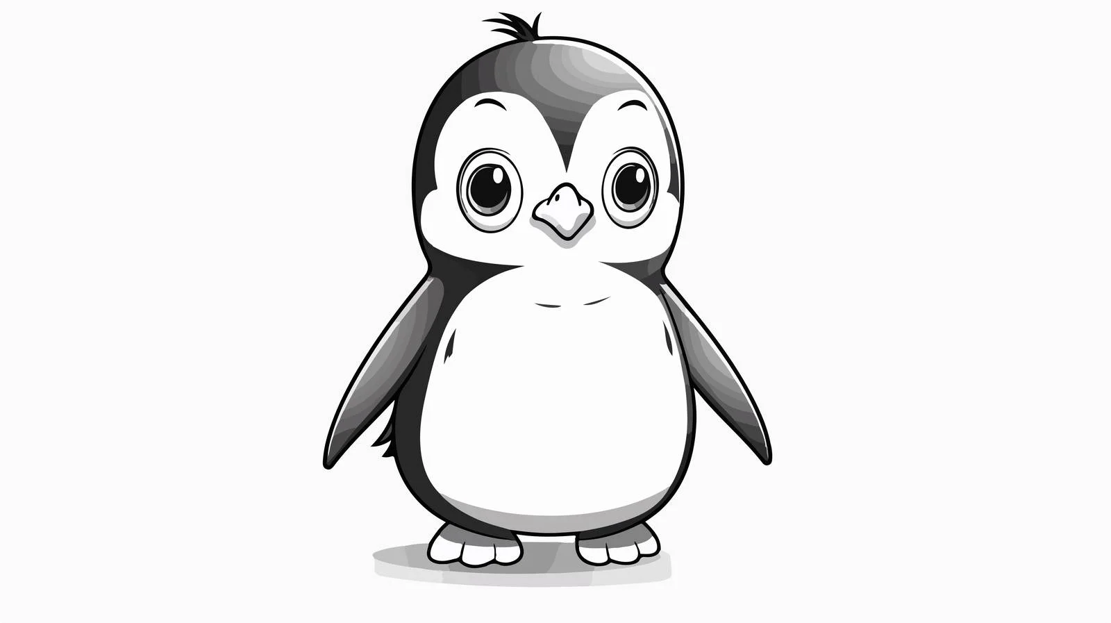 Quirky Cartoon Penguin Illustration — free download from Dotvec