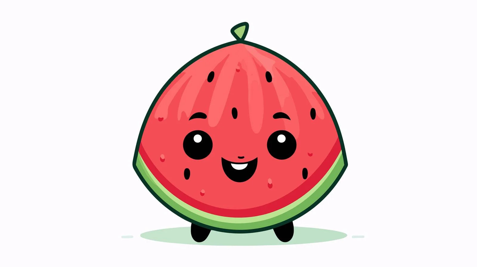 Quirky Cartoon Watermelon Line Drawing Vector — free download from Dotvec