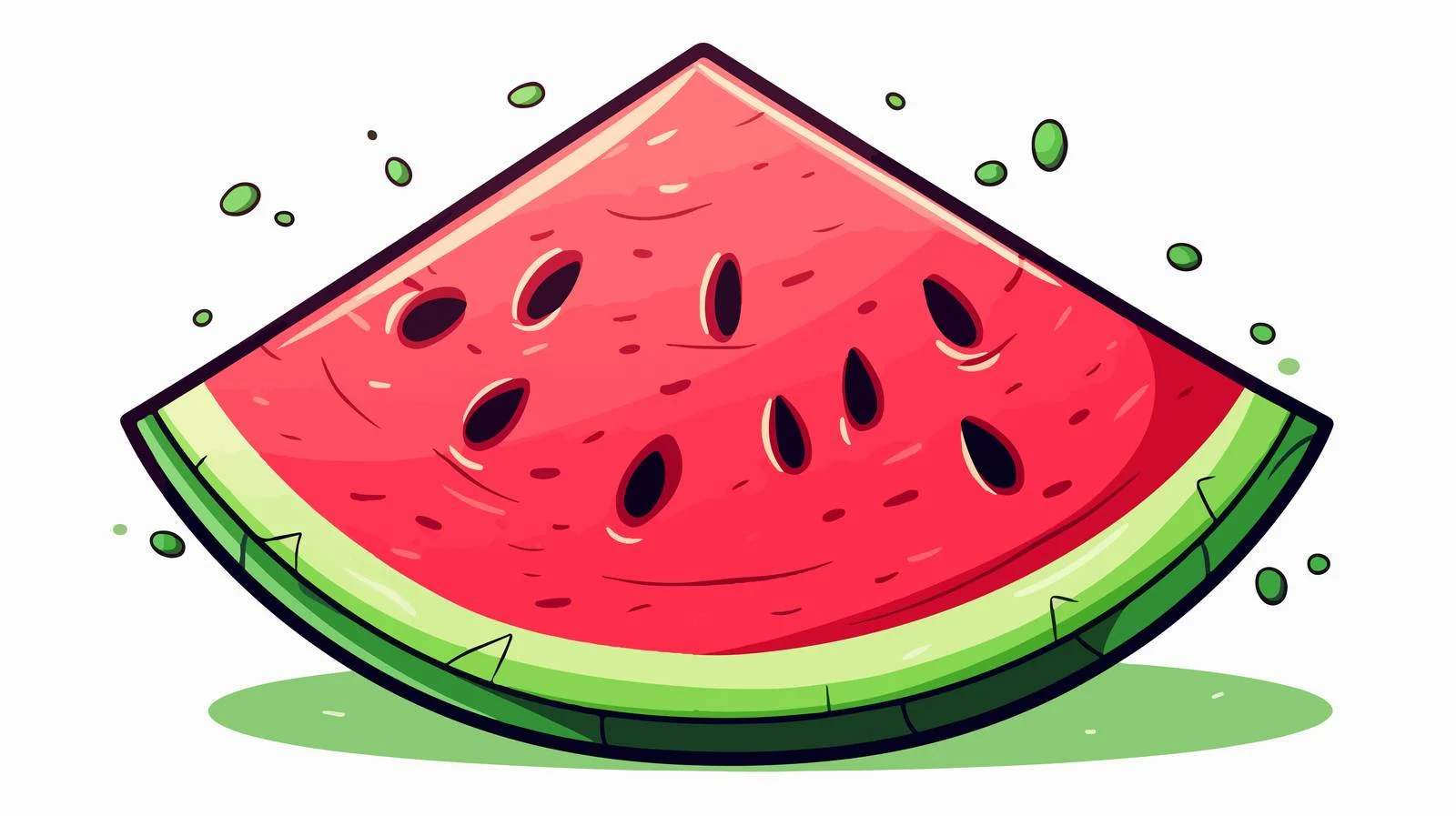 Quirky Cartoon Watermelon Vector Illustration — free download from Dotvec