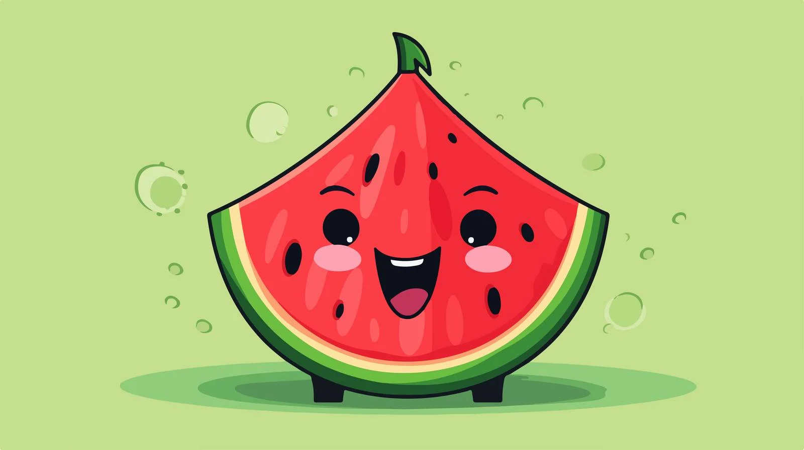 Quirky Cartoon Watermelon Vector Illustration — free download from Dotvec