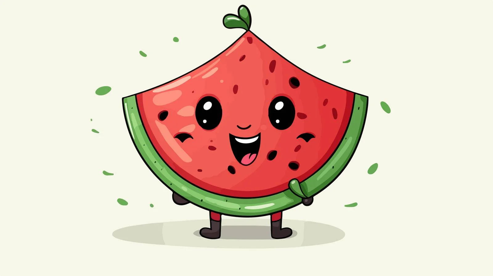 Quirky Cartoon Watermelon Vector Illustration — free download from Dotvec