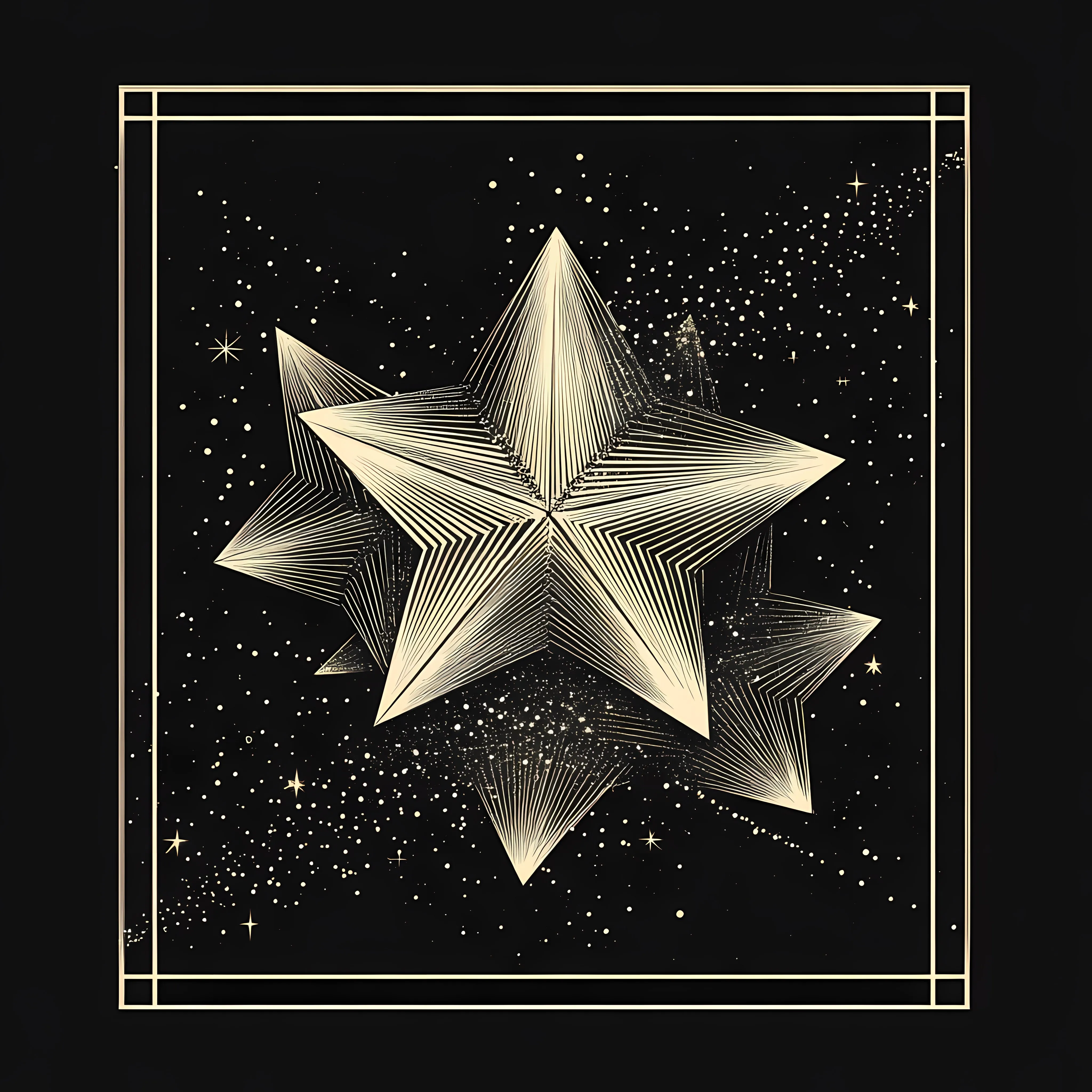Linear Stars Geometric Shapes Vector Illustration — free download from Dotvec