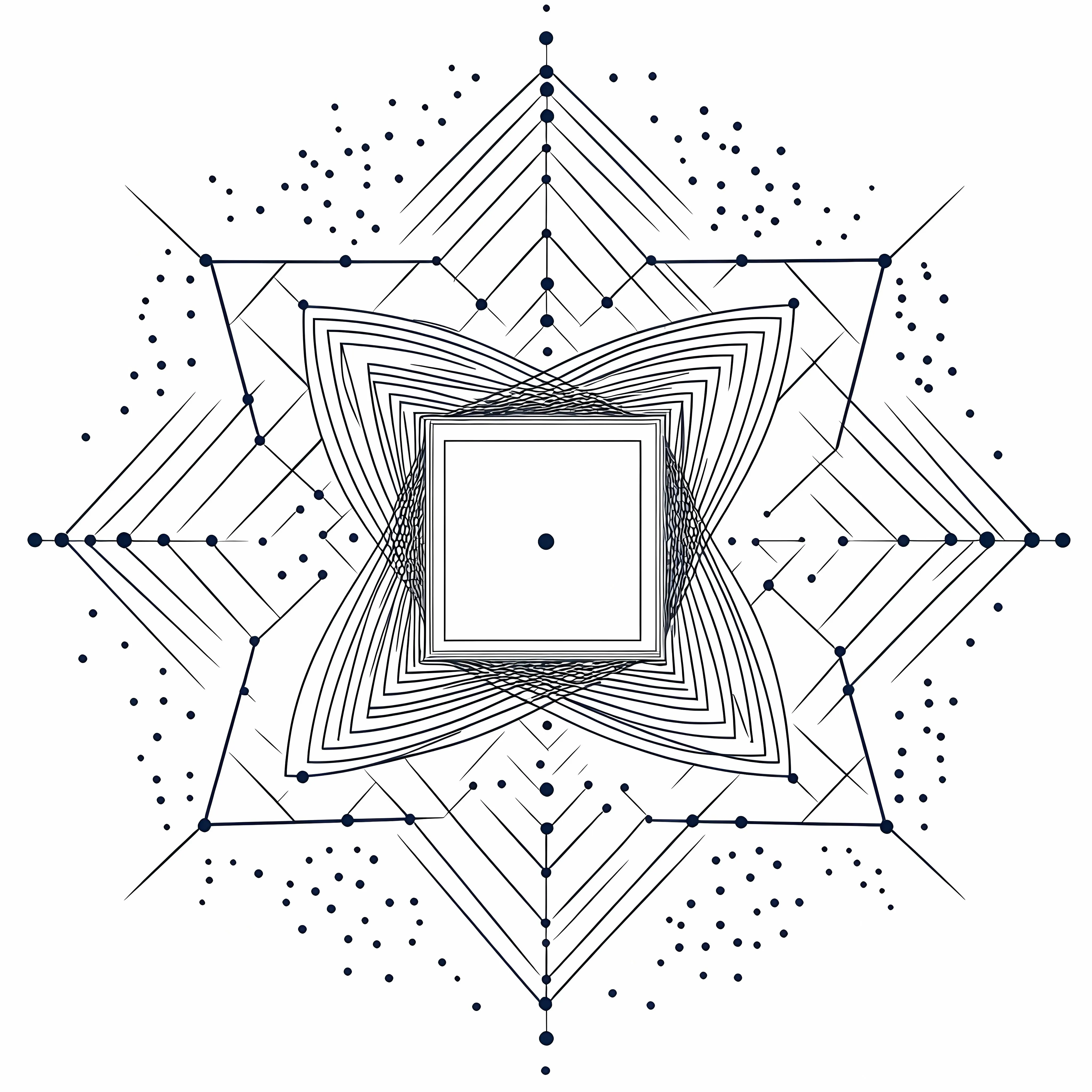 Linear Stars Geometric Shapes Vector Illustration — free download from Dotvec