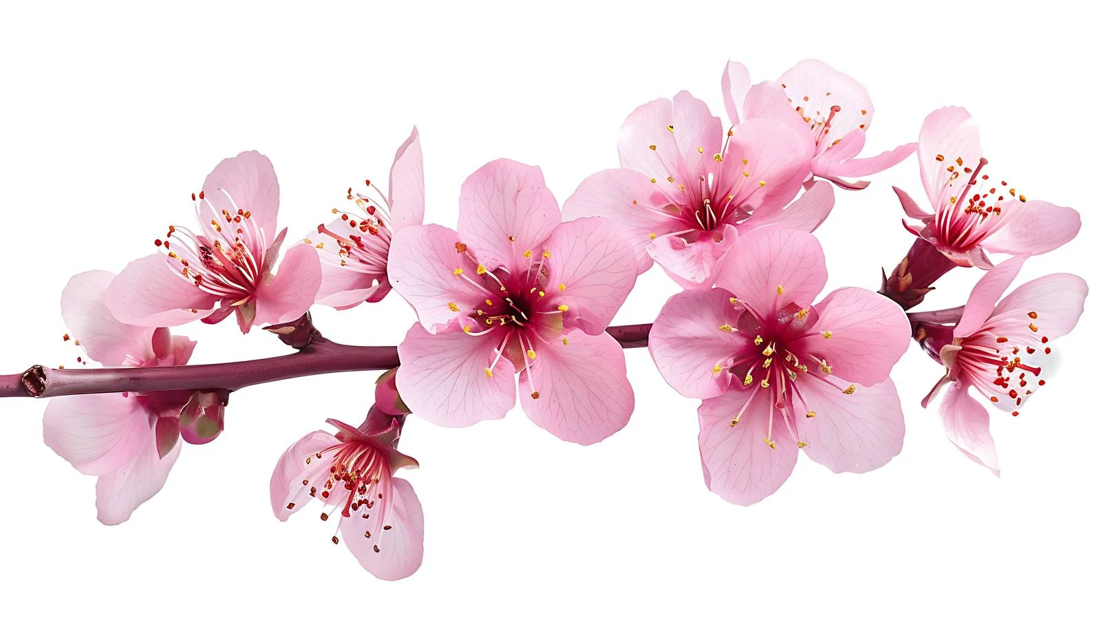 Peach Blossom Isolated on White Background — free download from Dotvec
