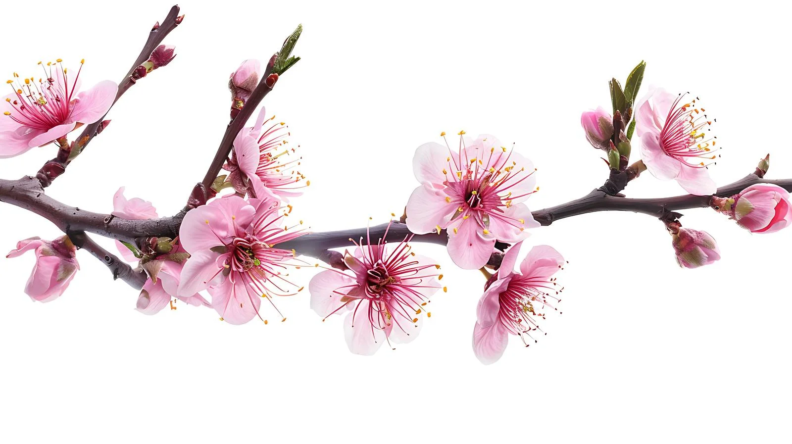 Peach Blossom White Background Isolation — free download from Dotvec