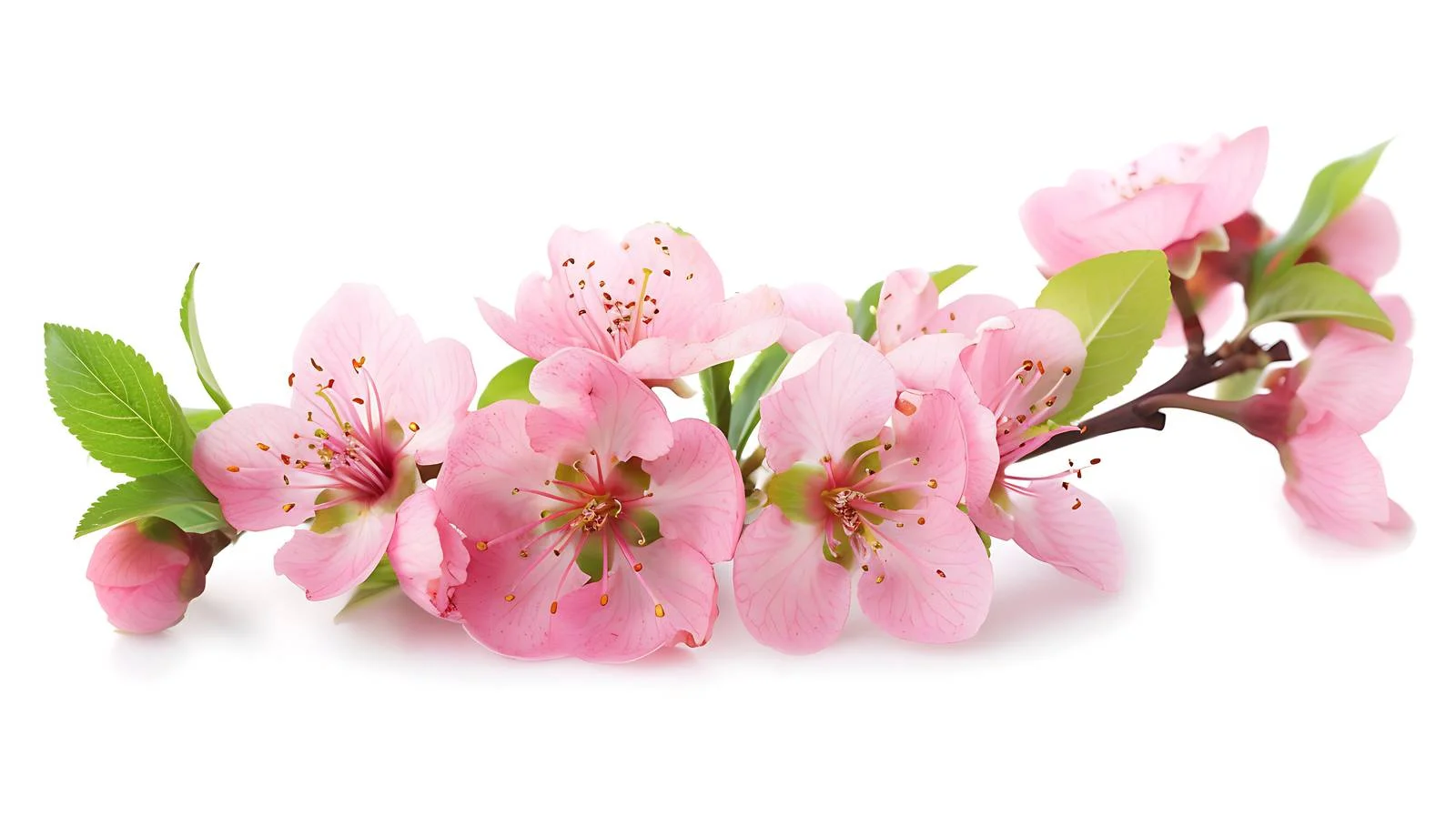 Linzhi Peach Blossom White Background — free download from Dotvec