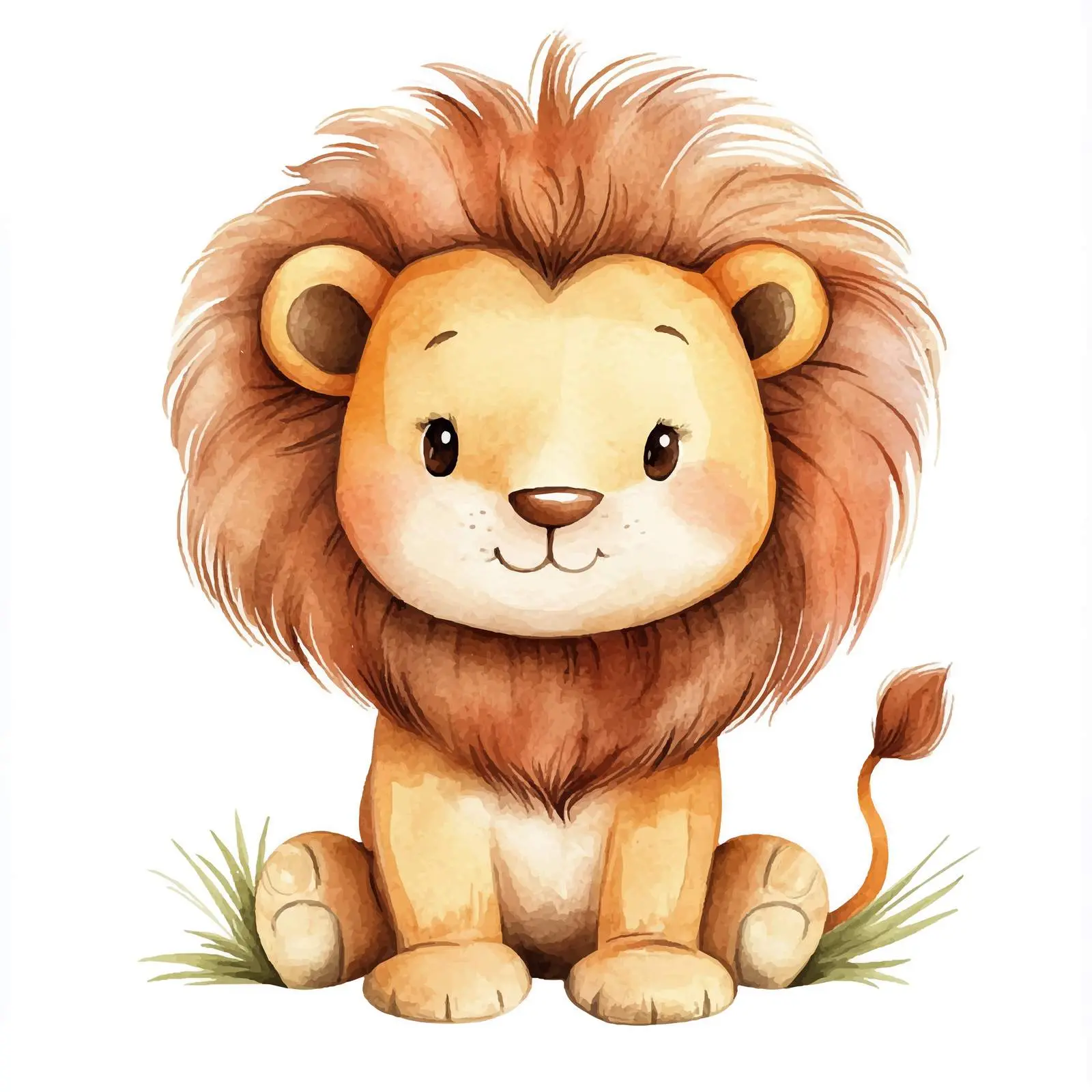 Cute Cartoon Lion Astrological Vector Illustration — free download from Dotvec
