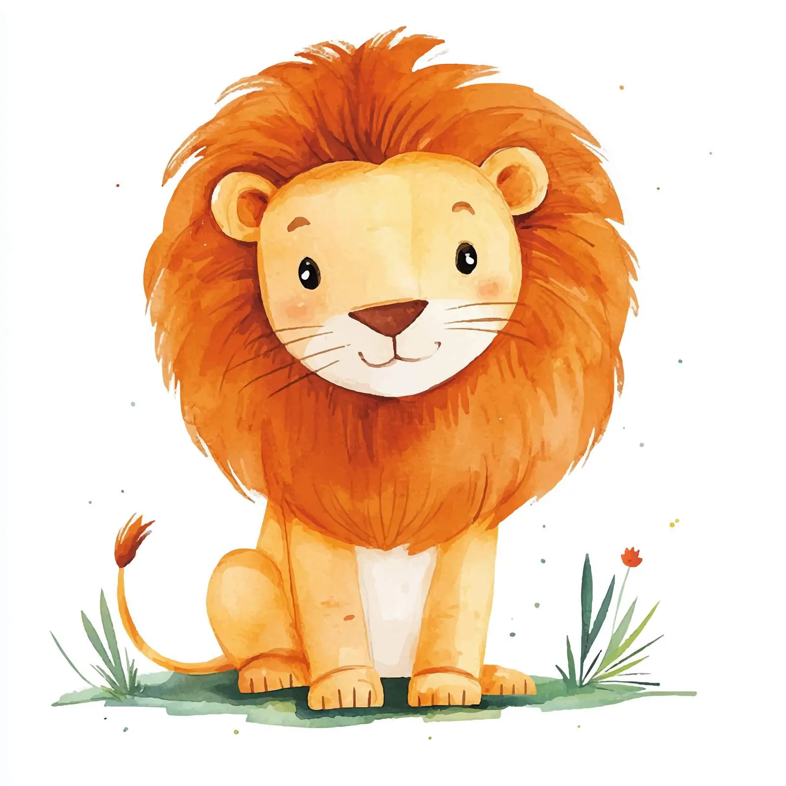 Cute Cartoon Lion Astrological Vector Art — free download from Dotvec