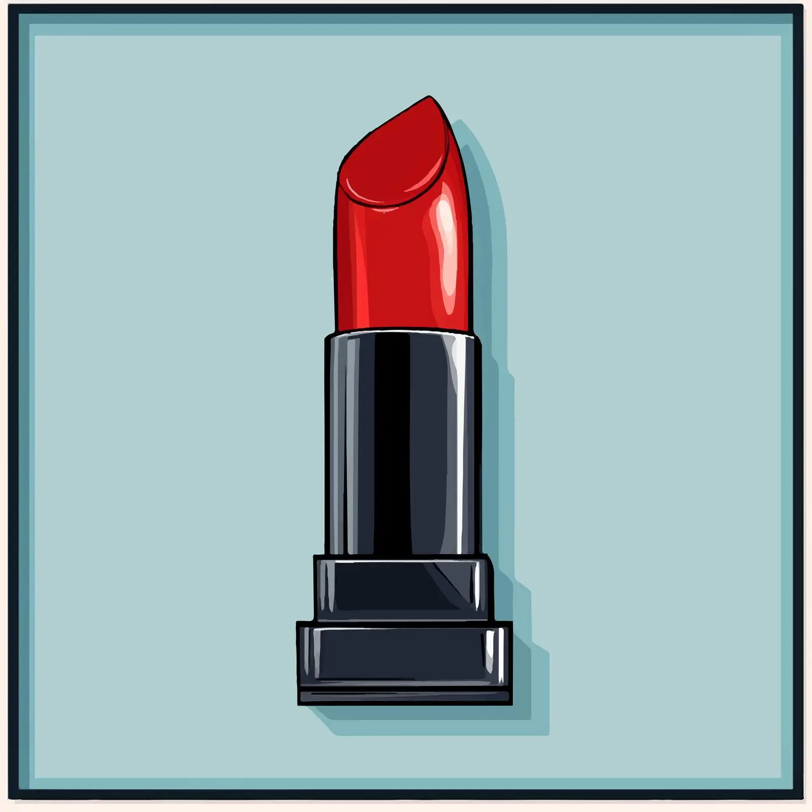 Cartoon Flat Vector Lipstick Makeup Illustration — free download from Dotvec