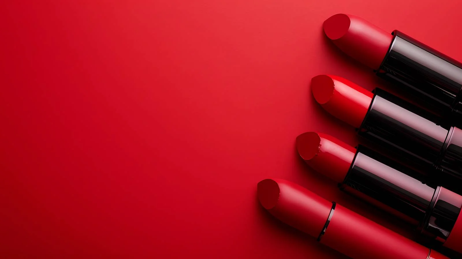 Vibrant Red Lipsticks on Red Background — free download from Dotvec