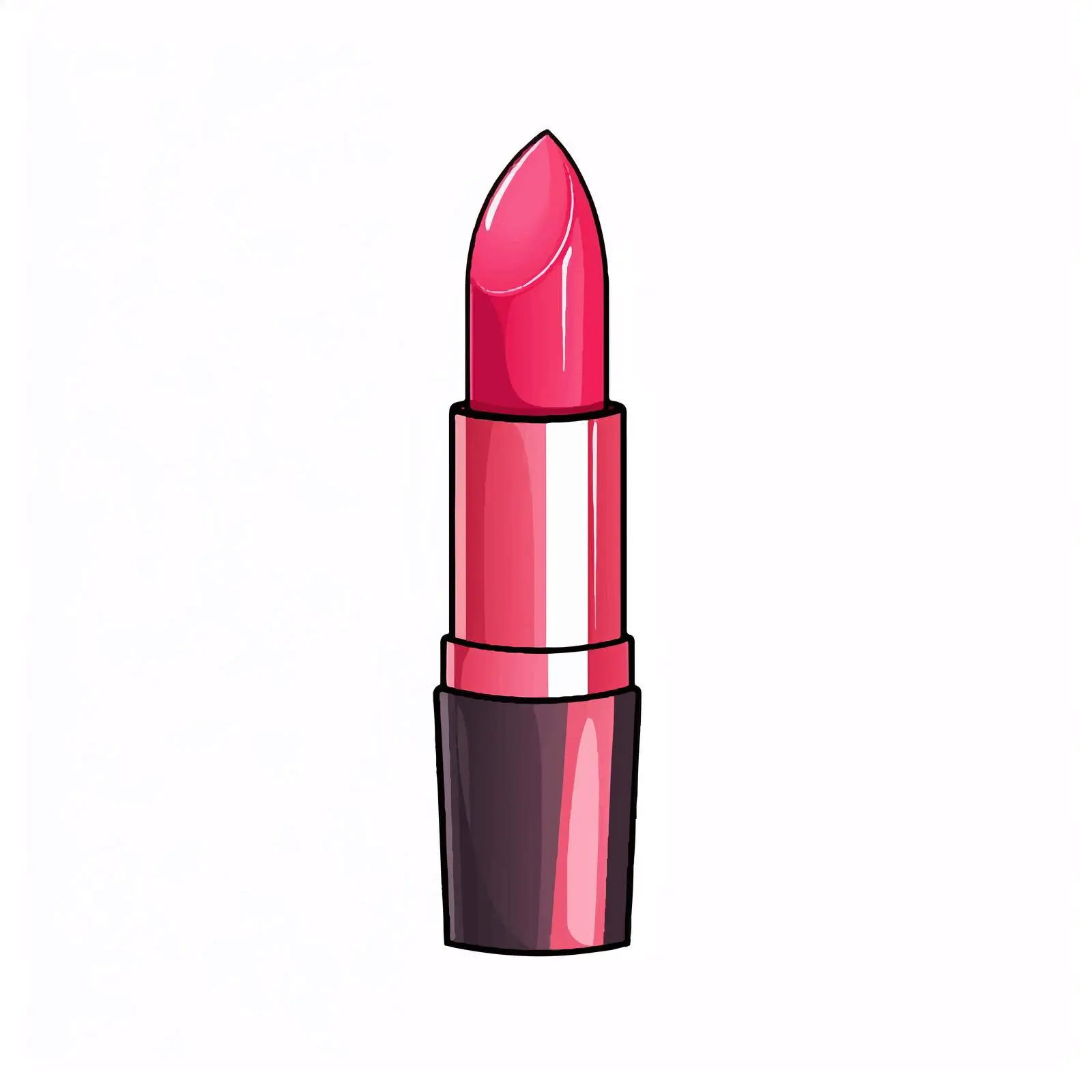 Lipstick Outline Vector Illustration on White Background — free download from Dotvec