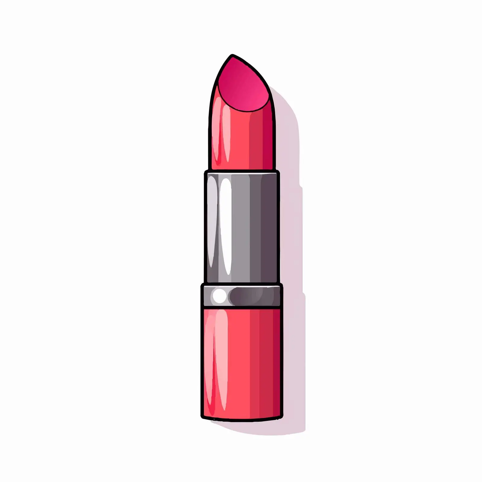 Lipstick Outline Vector Illustration on White Background — free download from Dotvec