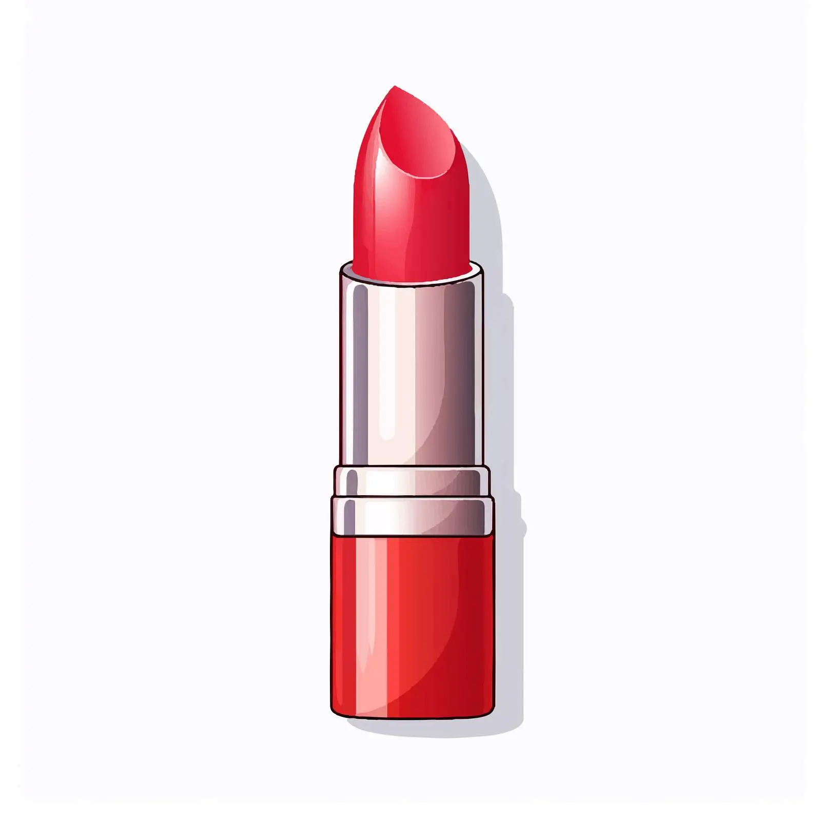 Lipstick Outline Vector Illustration on White Background — free download from Dotvec