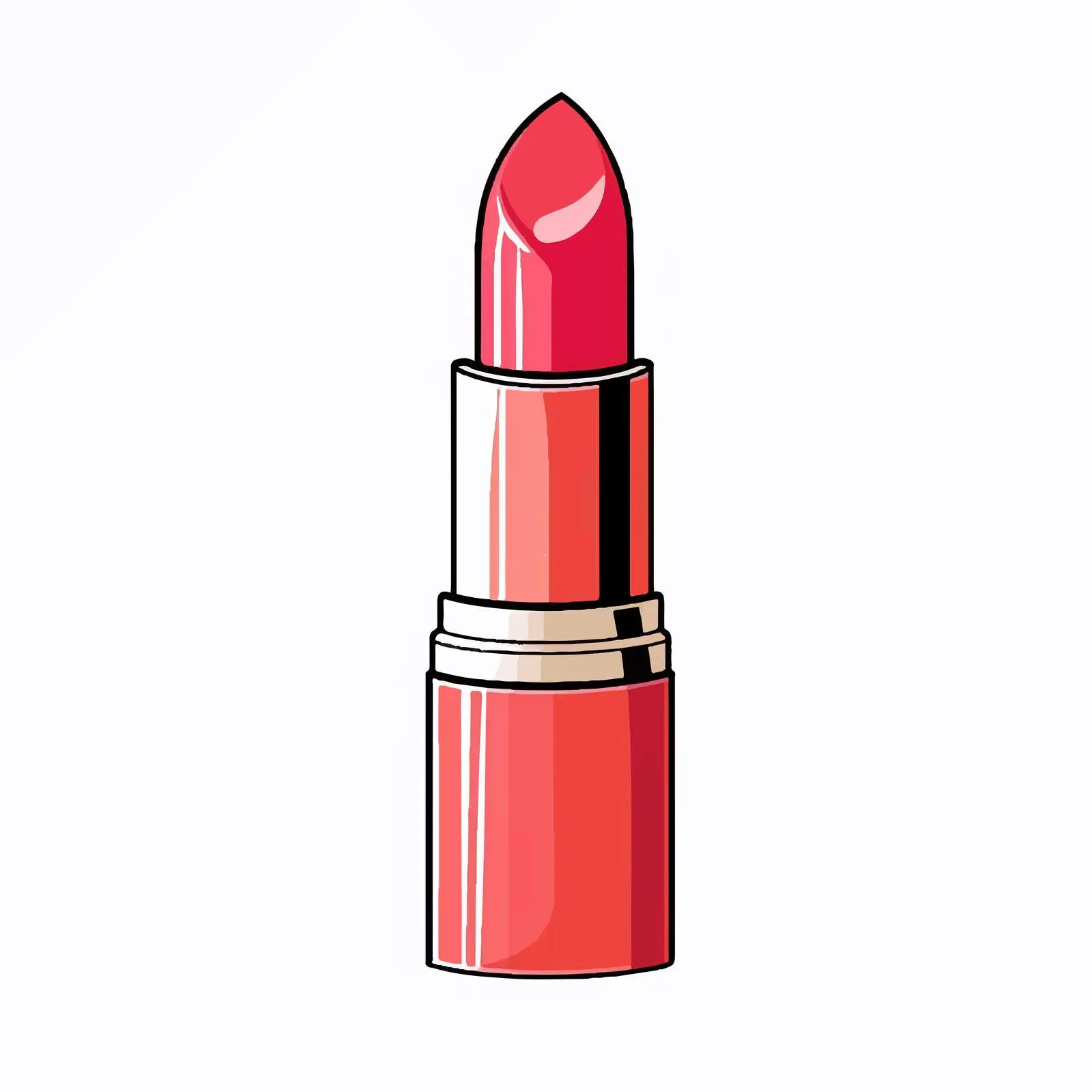 Lipstick Outline Vector Illustration on White Background — free download from Dotvec